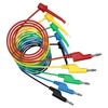 5pcs Multi-Meter Test Leads 4mm Stackable Banana Plug To Test Hook Clips Flexible Cable 3.3ft/1m Jumper Wire Line for Electrical Testing J.70054-2