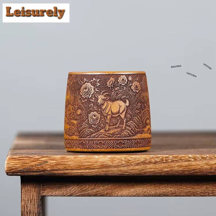 111ml Yixing Zisha Section Scribing Teacup Boutique Tea Bowl Set Of Cups Tea-tasting Fragrance Cup Jianzhan Master Cups Cha