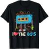 Funny Birthday Gift 1980 80s Cassette Tape Eighties Vintage T-Shirt O-neck Streetwear Tees Cotton Tshirt Oversized T Shirt