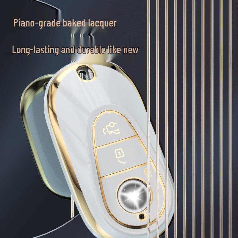 Mercedes-Benz Schlüsselhülle für Modelle der C-Klasse, E-Klasse, S-Klasse, C200L/C260L/E300L, GLC und S400L.