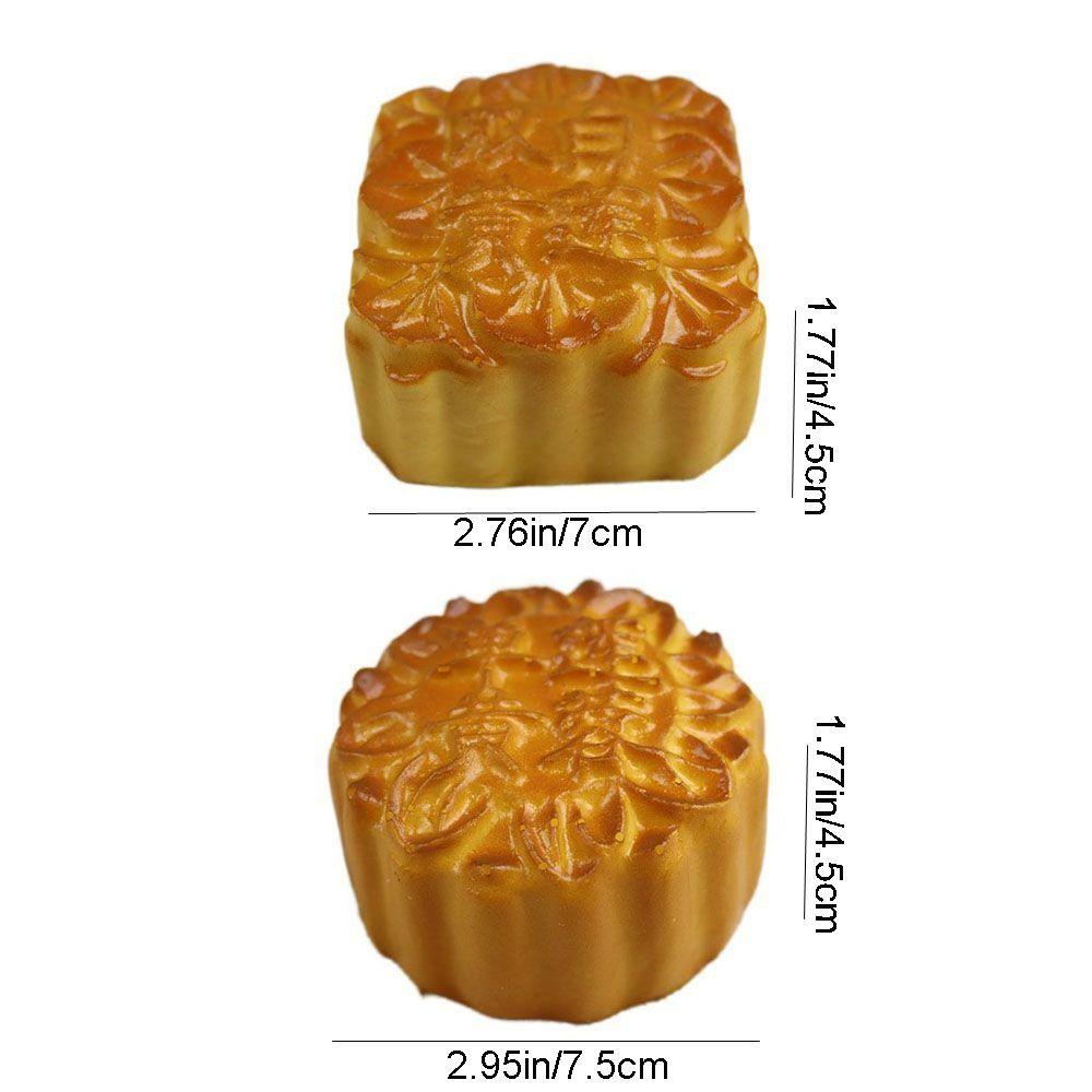 Square/Round Simulation Moon Cake PU Mid Autumn Window Food Decoration Moon Cake Mode Store Window
