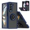 Matte Clear Shockproof Car Ring Holder Phone Case For Samsung Galaxy Z Fold 7 6 5 4 3 Z Flip 7 6 5 4 3 Armor Hard Cover