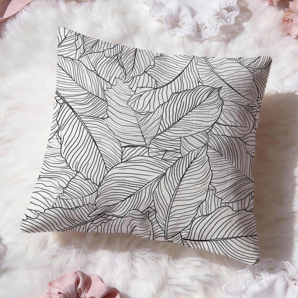 Leaf Cushion Cover Premium Comfort Reversible Pillow Cove Two In One Design for Any Room Car Interior