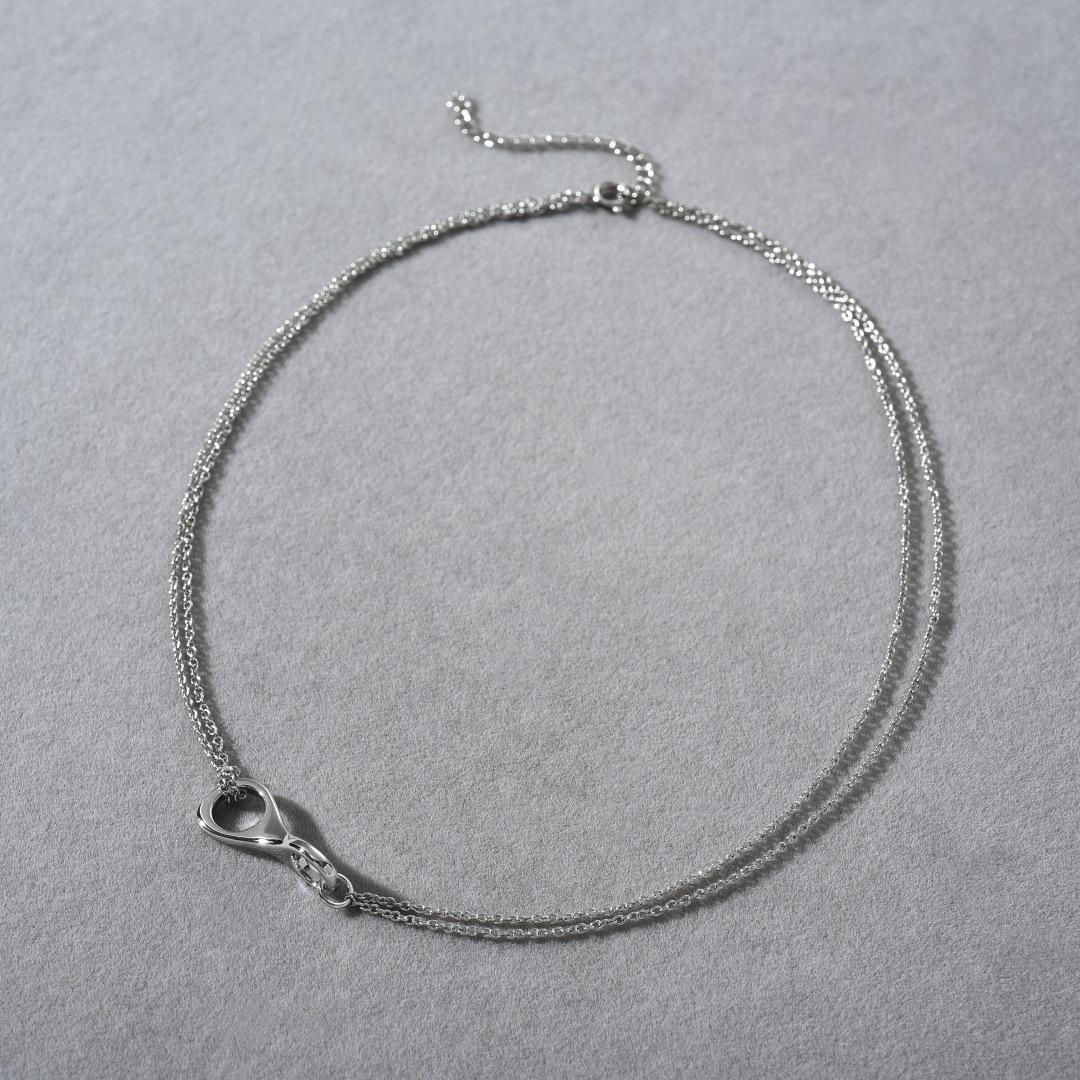 Новый продукт Осень Зима Характер Простой Посеребленная Платиной Двухслойная Ключичная Цепь Нишевое Персональное Ожерелье Женское