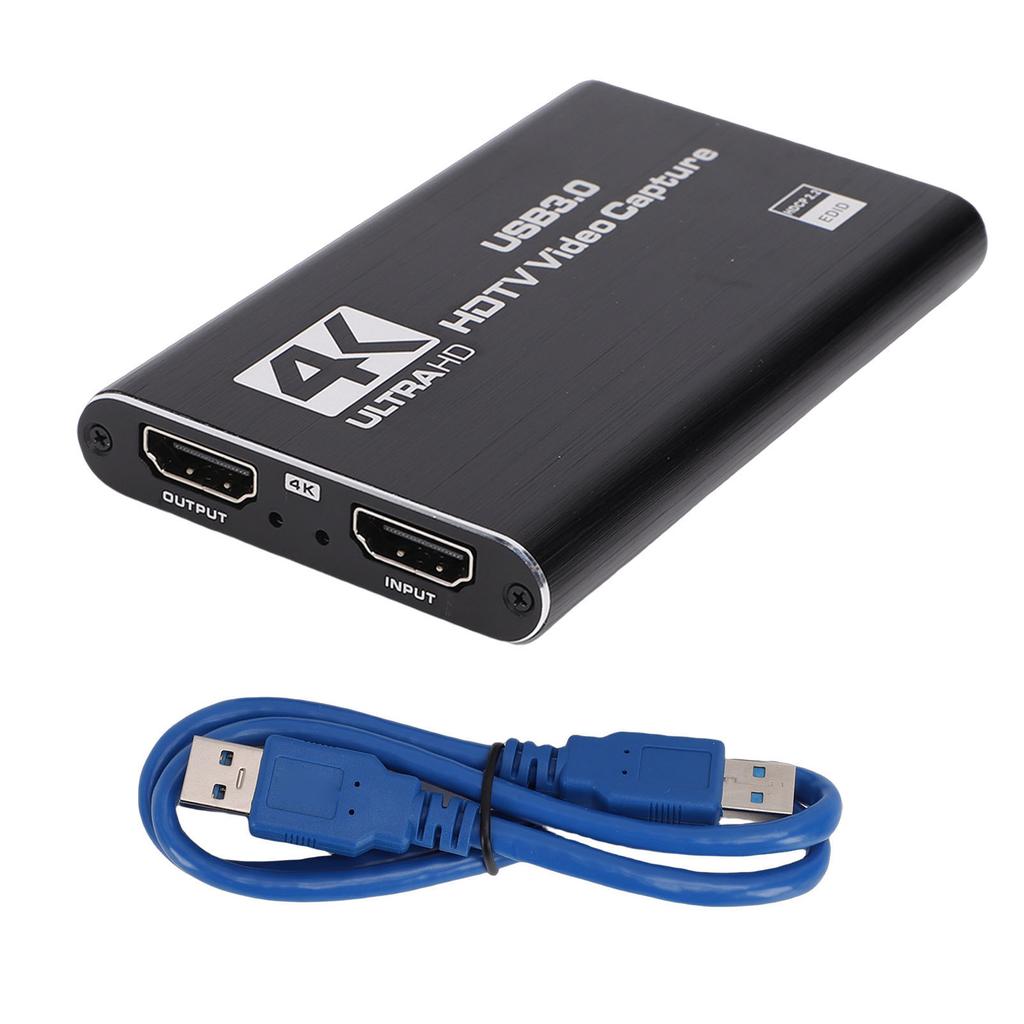 4K Video Capture Card HD Multimedia Interface to USB 3.0 Game Capture Card with Loop Out 1080P 60FPS 3.5mm Mic Input
