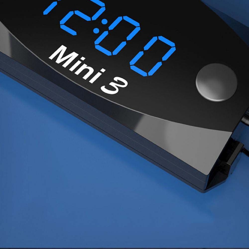 IP67 Three-In-One Digital Display LED Watch Thermometer Voltmeter Motorcycle Electronic Clock