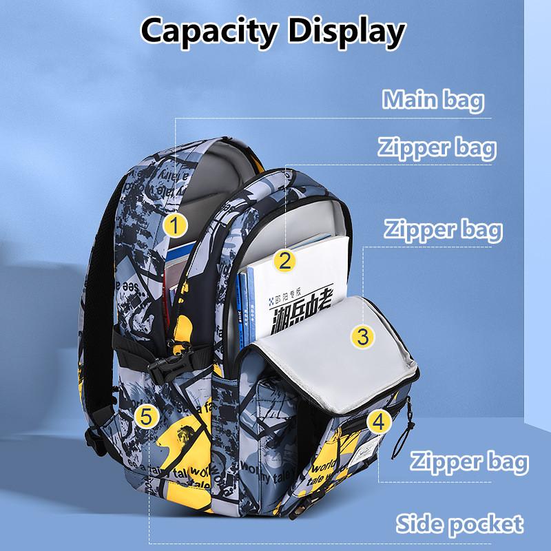 New Fashion Student School Bag For Boys 1-3-6 Grade Camouflage Schoolbag For Children Light Casual Backpack Men Camo Bagpack
