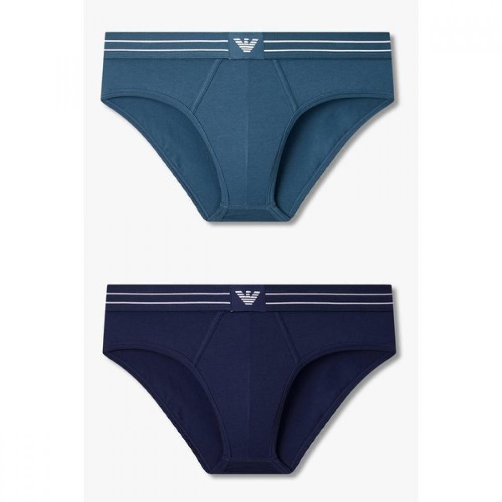 Emporio Armani Men S Stripe Banding Cotton Brief 2 typeS Set 0816111047 08161110 S(95)