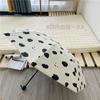 Fashion Sunscreen Umbrella Anti-ultraviolet Black Caoting Umbrella Cows Pattern 3-folding Portable Sunny Umbrella