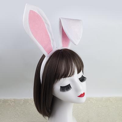Halloween Easter Bunny Headband Cute White Rabbit Ears Hair Hoop Kids Adults Cosplay Costume Headwear