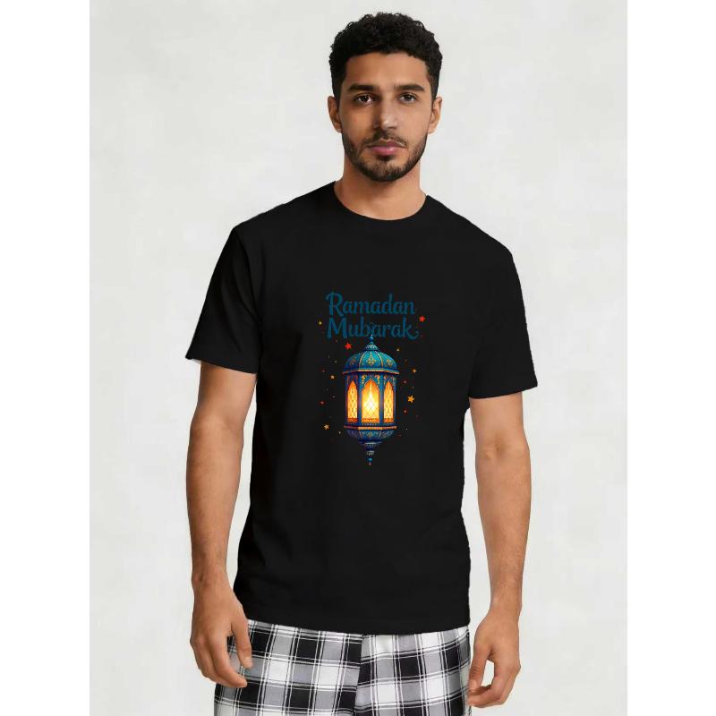 

Minimalist Religious Men s T-Shirt, Cross Print, Loose XXL чорний