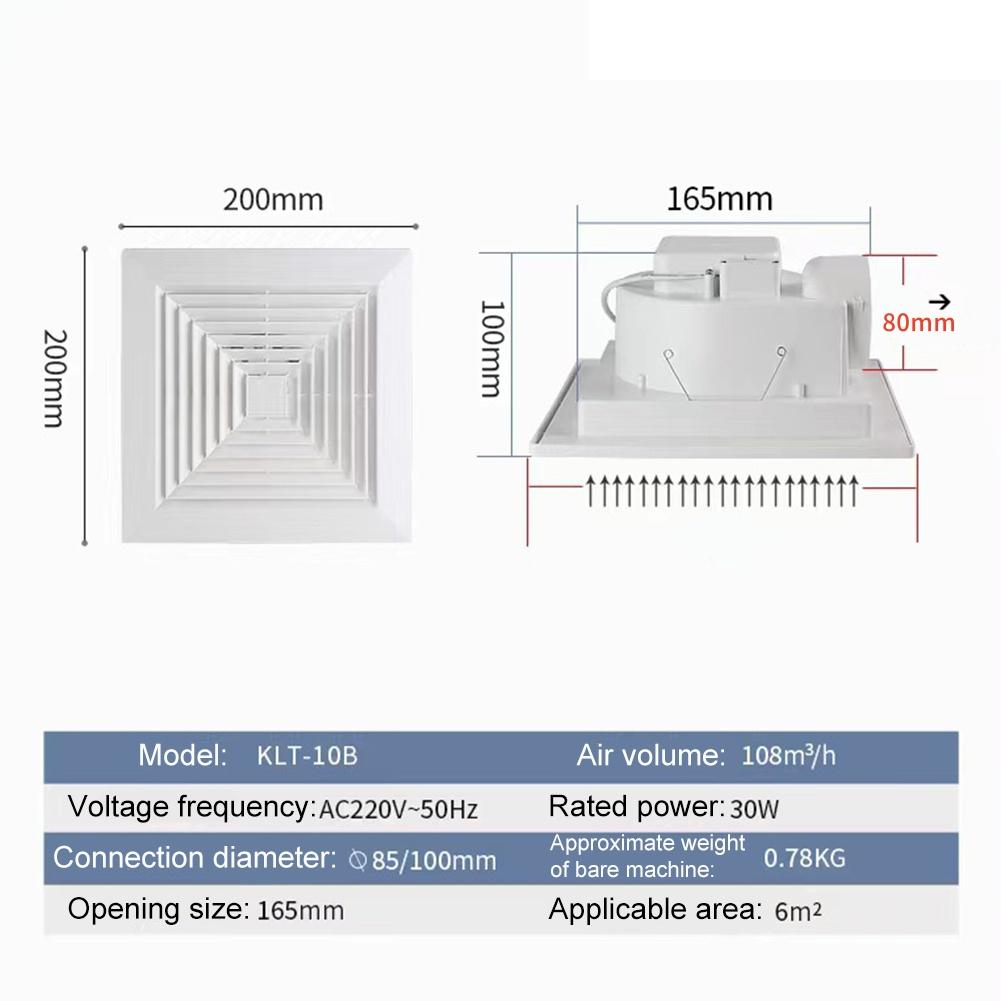 For Bathroom Energy Efficient Ceiling Fan Home Ventilation Integrated Design Moisture Removal Noise-reduction Technology