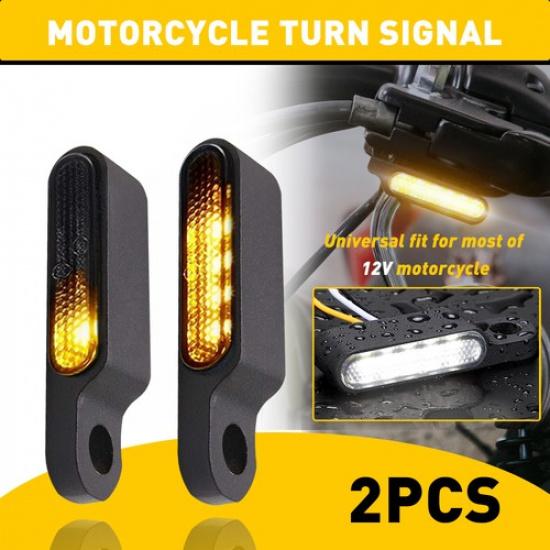 

Mini Motorcycle LED Turn Signals Blinker Lights Amber For EOA