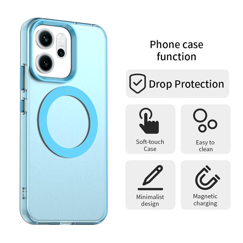 For OPPO Reno14 FS Case OPPO Reno14 FS F Cover Magnetic Matte Durable Bumper Shield Protective Phone Cases On Reno 14FS Funda