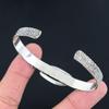 925 Sterling Silver Marquise Fume Agate Stone Art Deco Handmade Wife Boho Bangle