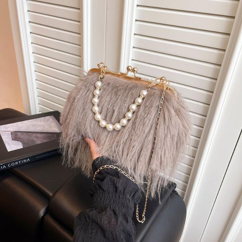 Fringed Pearl Chain Fairy Style Crossbody Bag