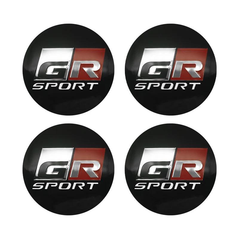 4Pcs 56mm Car Wheel Center Hub Cap Badge Sticker Cover Accessories For Toyota Prado Aqua Hilux Camry Rav4 Prius TRD Venza GR Spo