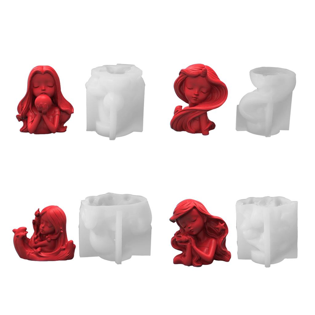 3D Ocean Girl Candle Silicone Mold for Candle Making,Aromatherapy Candle Resin Mould Ornaments Epoxy Resin Casting Mold