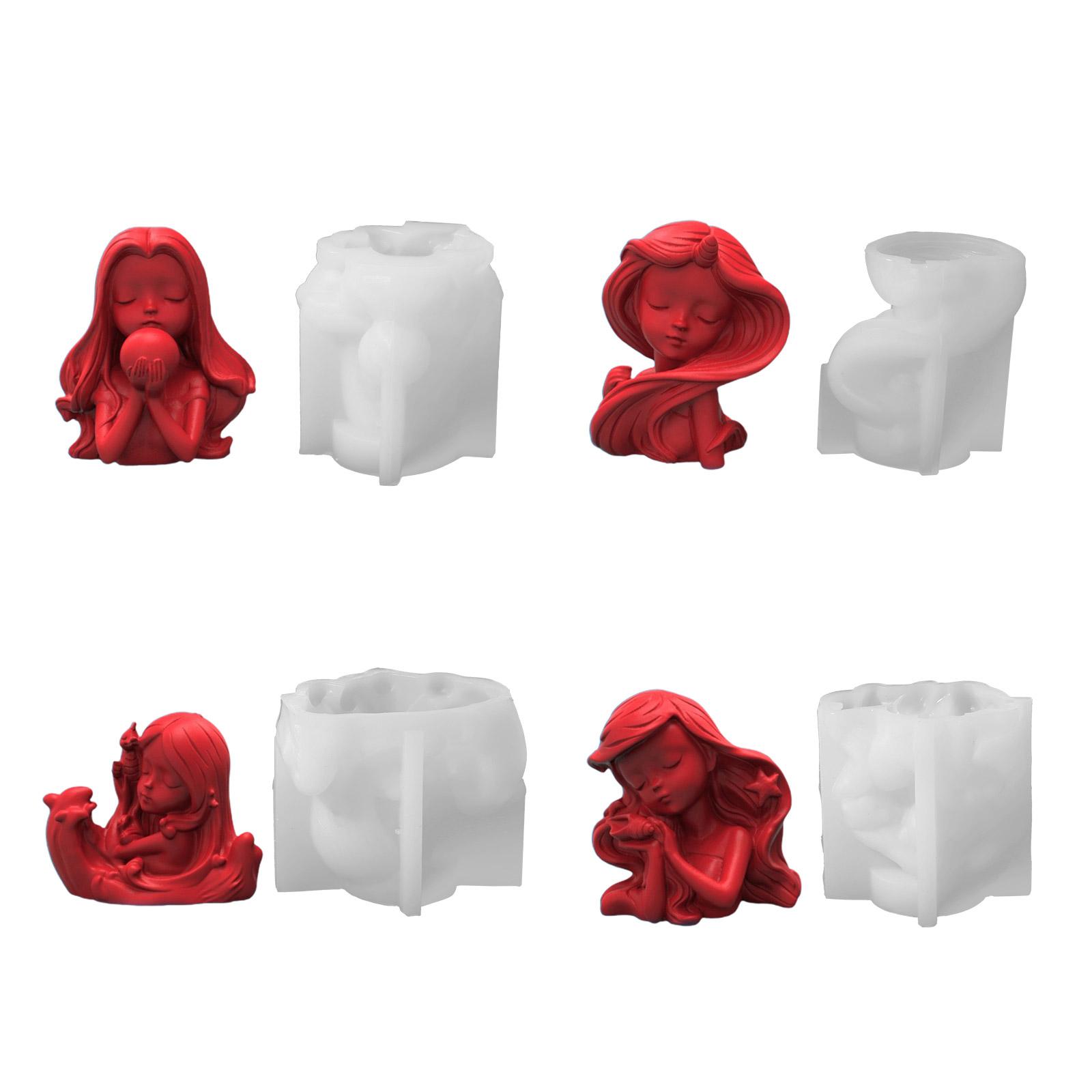 

3D Ocean Girl Candle силиконовая форма для изготовления свечей, ароматерапевтическая свеча смоляная форма украшения эпоксидная смола литейная форма A