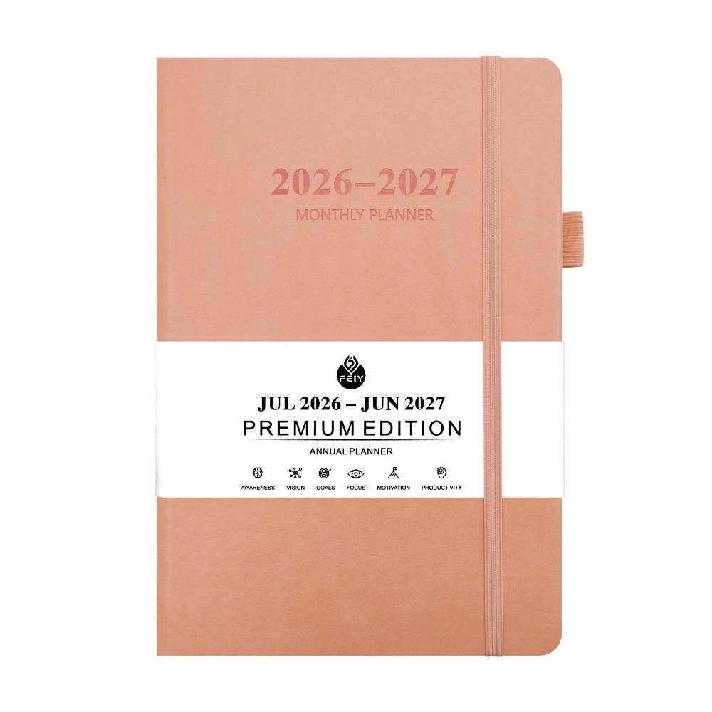 English 2026 Schedule Planner Notepad Wear-resistant 365 Days Efficiency Notebook Stationery розовый