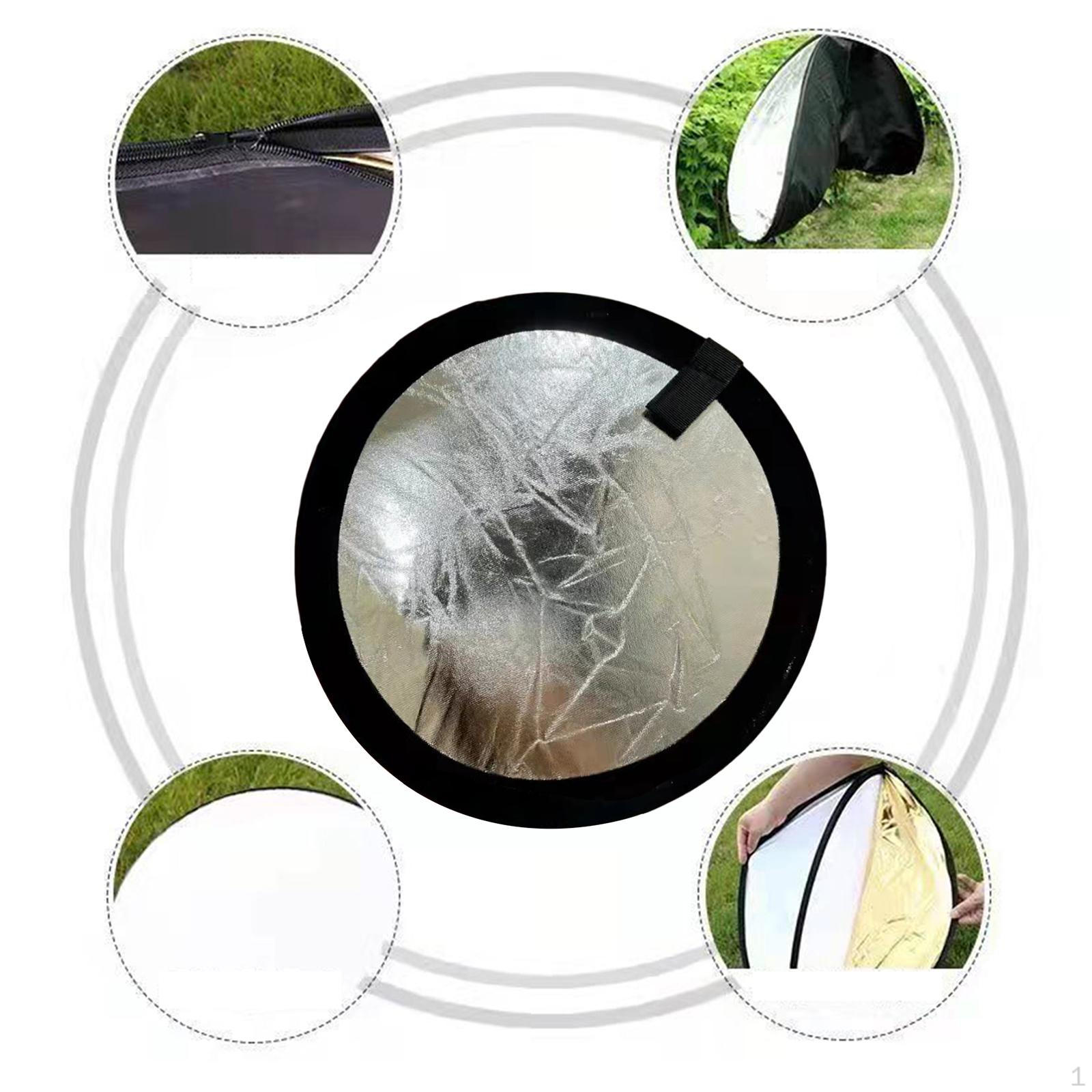 12 Light Reflector Photography 2 Silver Foldable Backdrop Lightweight