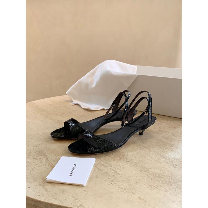 

[] Сахарная фея~ Стразы с босоножками на толстом высоком каблуке с открытым носком женские свадебные туфли ol лето 40 чёрный