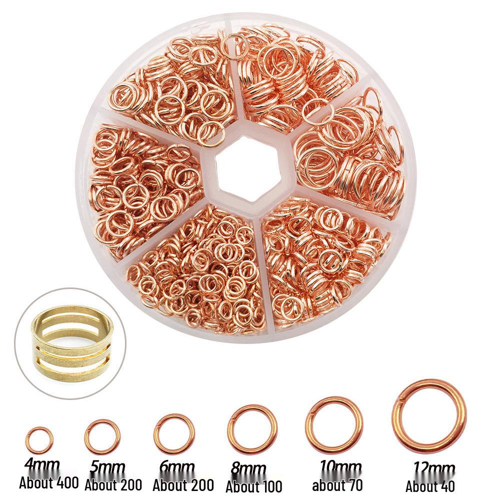 Cross Direct 1010pcs Single Loop Open Iron Jump Rings for DIY Handmade Jewelry, Boxed Accessories.