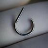 ASTM F136 Titanium Nose Ring Piercing 8/10/12mm Nose Ring D Shape Segment Clicke Cartilage Tragus Helix Industrial Piercing Body