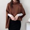Autunno Inverno Dolcevita Irregolare Maglia Donna Scialle Maglione Casual Moda Top Corti Elegante Sciarpa Calda Ampio Casual Semplice Abbigliamento da Donna