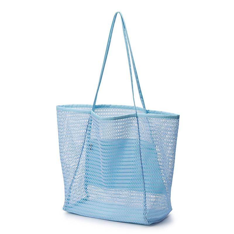 Yogodlns Sommer Große Kapazität Mesh Tote Tasche Für Frauen Einfache Hohl Strand Casual Schulter Tasche