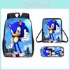 Cartoon Children Pattern Breathable Backpack Three Set Piece