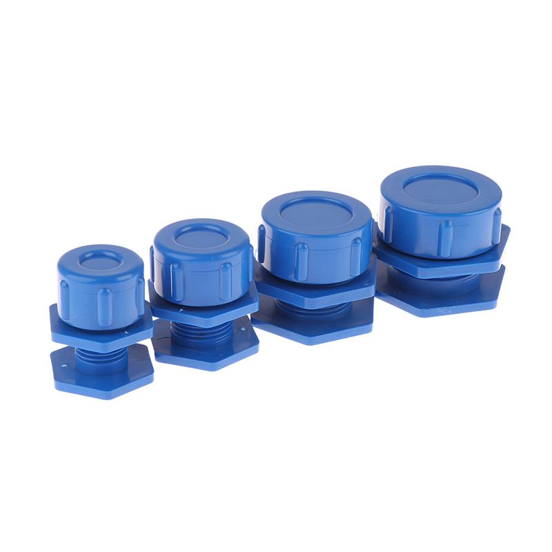1Pc Aquarium Fish Tank Water Level Plug Manual Drain Connector Inlet Outlet Joint End Cap Irrigation Water Tank Tube Adapter