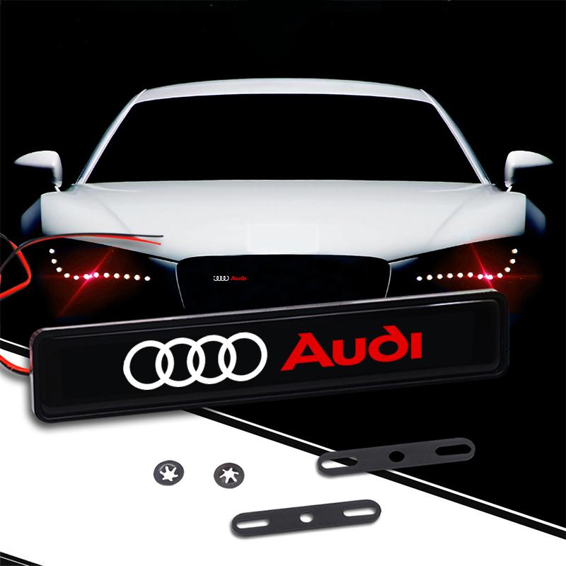 1Pcs Car Decorative LED Lights Front Hood Grille Badge Styling For Audi S4 S3 S5 S6 S7 S8 RS3 RS4 RS5 RS6 A6L A4L A3 A4 A7 A5 Q3 Q5L Q7 Q2L TT