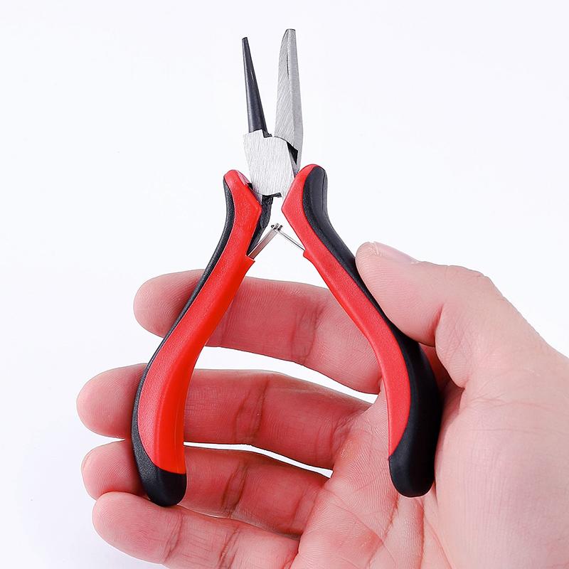 Pink Round Concave Pliers Wire Looping Mini Precision Pliers Wire Bending Tools for DIY Jewelry Making Eye Hobby Projects