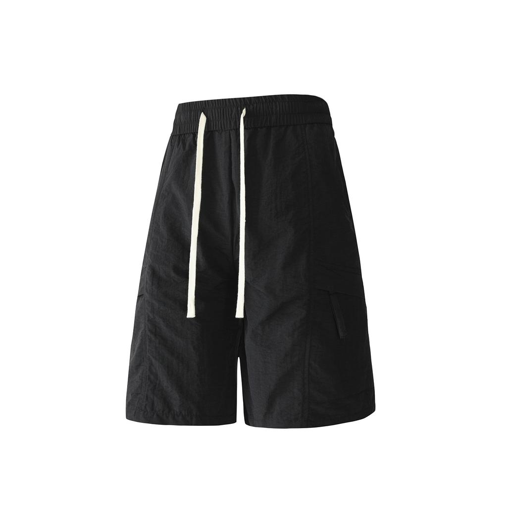 Casual Shorts, Summer Quarter Length Pants, Men's Woven Quick Drying Pants, Hong Kong Style Wide