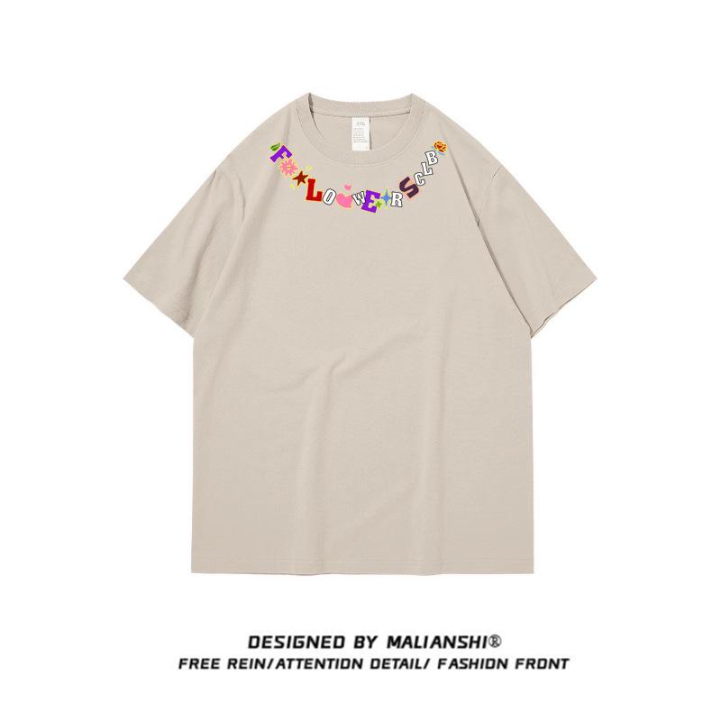 Plus Size Pure Cotton American Design Loose Short-Sleeve T-Shirt for Women (2-300 Lbs)