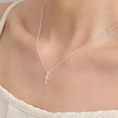 [SILVER925]Cross Chain Necklace