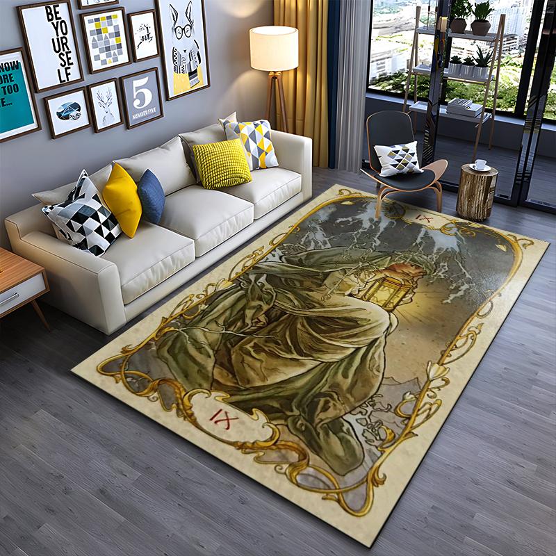 

Mystical Figure with Lantern and Stormy Background Suitable for use as an anti-slip game mat for living room and bedroom sofas 40x60cm( 15x23in )