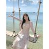 Pink Floral Dress, Gentle Temperament, Sleeveless Waist Long Suspender Skirt (single Skirt), Mind Taking Pictures Carefully
