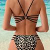 European and American Women's Bikini Split Swimsuit Bikini Swimsuit 1011 Sexy Beach Leopard Print