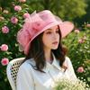 Ladies Sun Hat Elegant Mesh Sun Hat Wedding Hat Lightweight Travel Accessories Garden Parties Festivals Cap