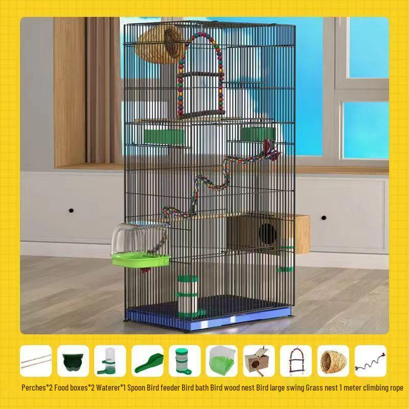 Large Parrot & Bird Cage for Budgies, Peonies, Wrens, Starlings & More