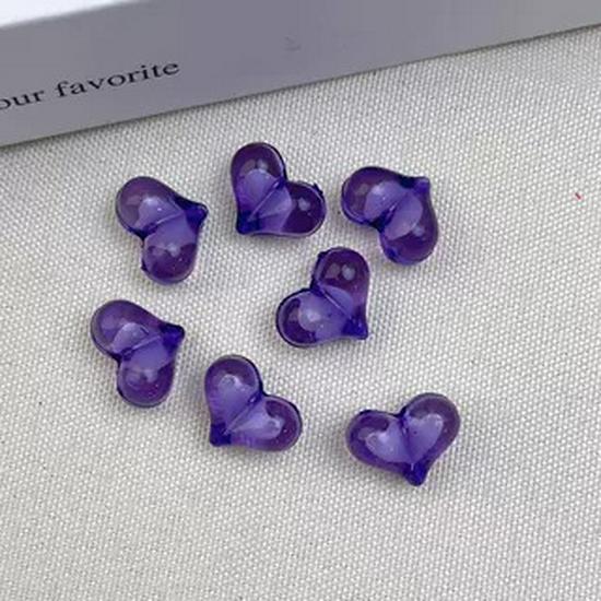 16x12mm Heart-Shaped Peach Acrylic Beads for DIY Beading and Door Curtains PTX