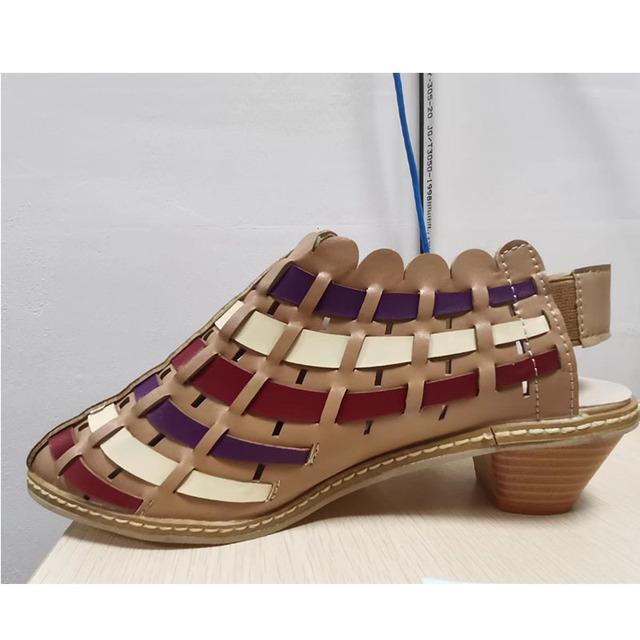 Fashion Comemore Women's Summer Sandals Pumps Spring Medium Heel 2025 Elderly Casual Ankle Boots Slip-on Shoes Summer Footwear for Woman