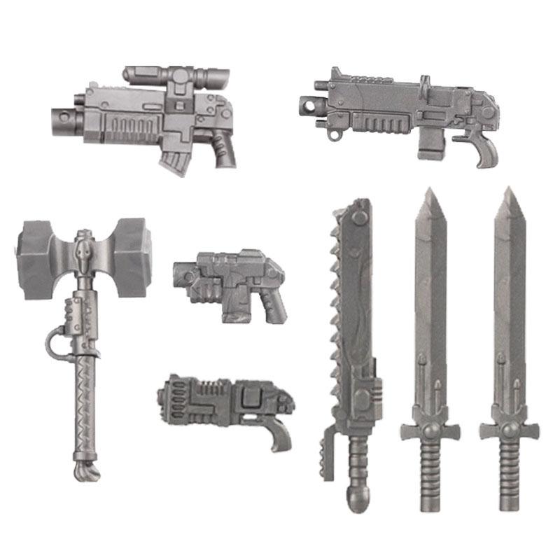 MOC War Building Blocks Movie Characters Soldier Weapons Accessories Rifle Heavy Demolition Pistol Mini Brick Gift Toy X018 DIY