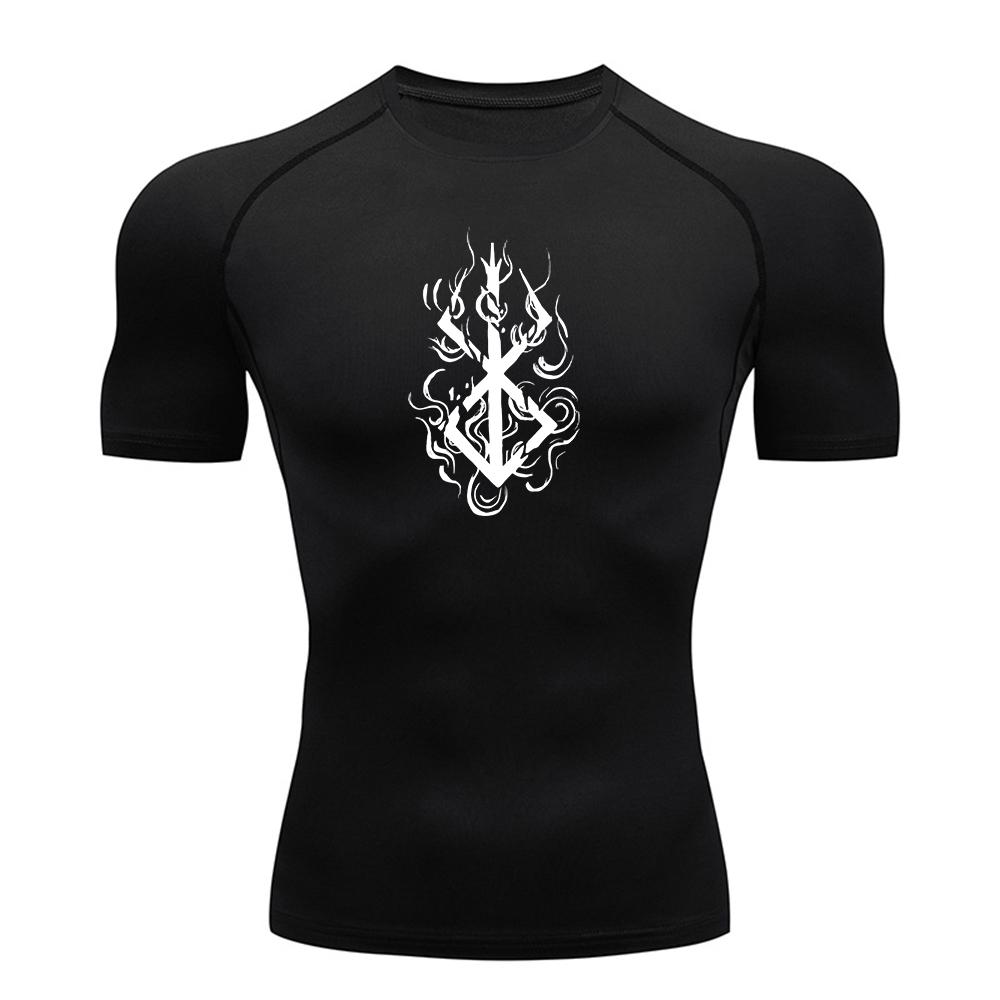 Sweat Absorbing Compression Shirts for Men Short Sleeve Gym Workout Stretchy Moisture-Wicking Fitness Undershirts Quick Dry Athletic T-Shirt Top