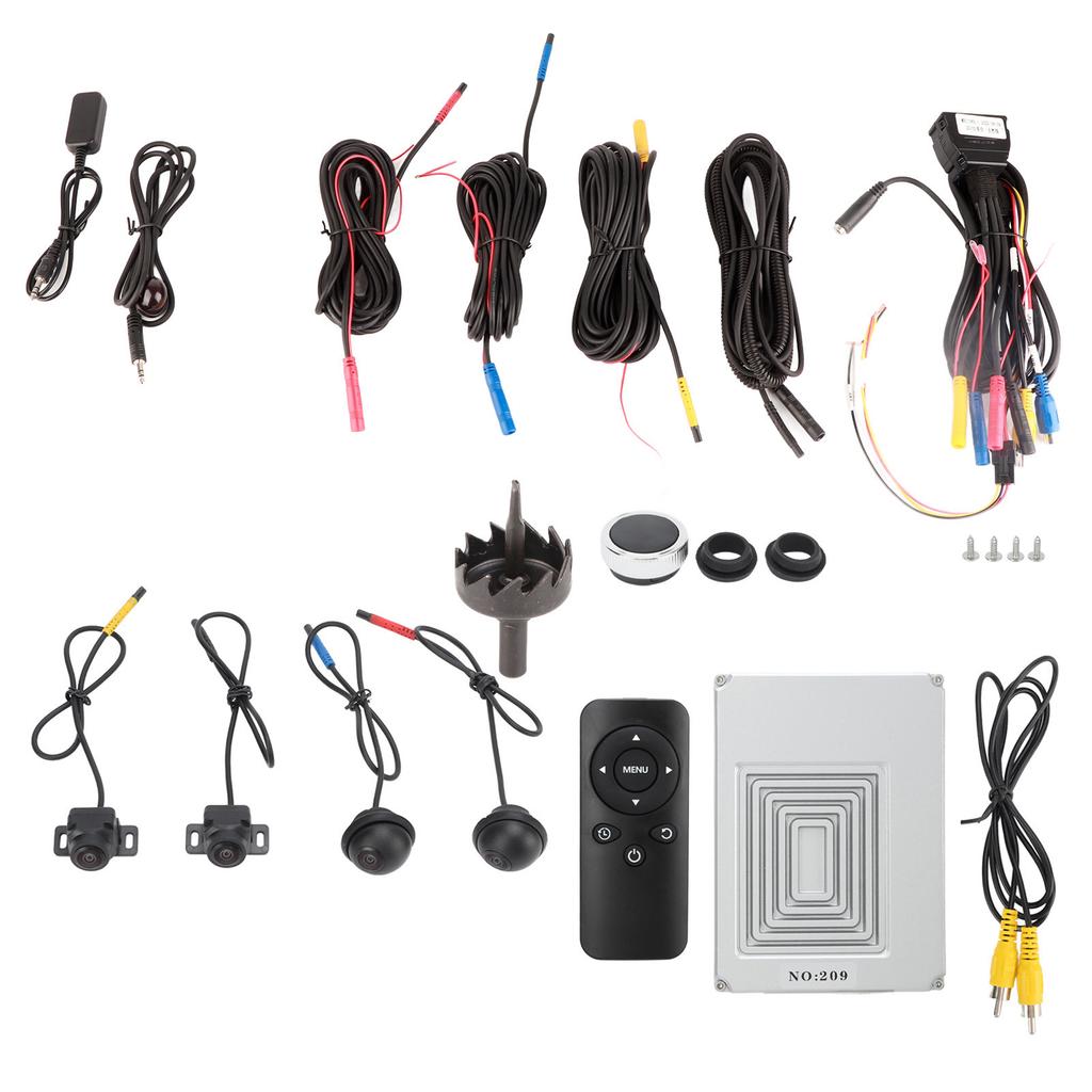 360 Degree Surrounding Camera System Waterproof Night Vision 170 Degrees  Wide Angle Universal