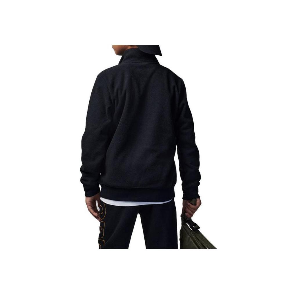 Jordan Kids Letter Pattern Half-Zip Collar Sweatshirt Kids Sweatshirt Black FD9360-010