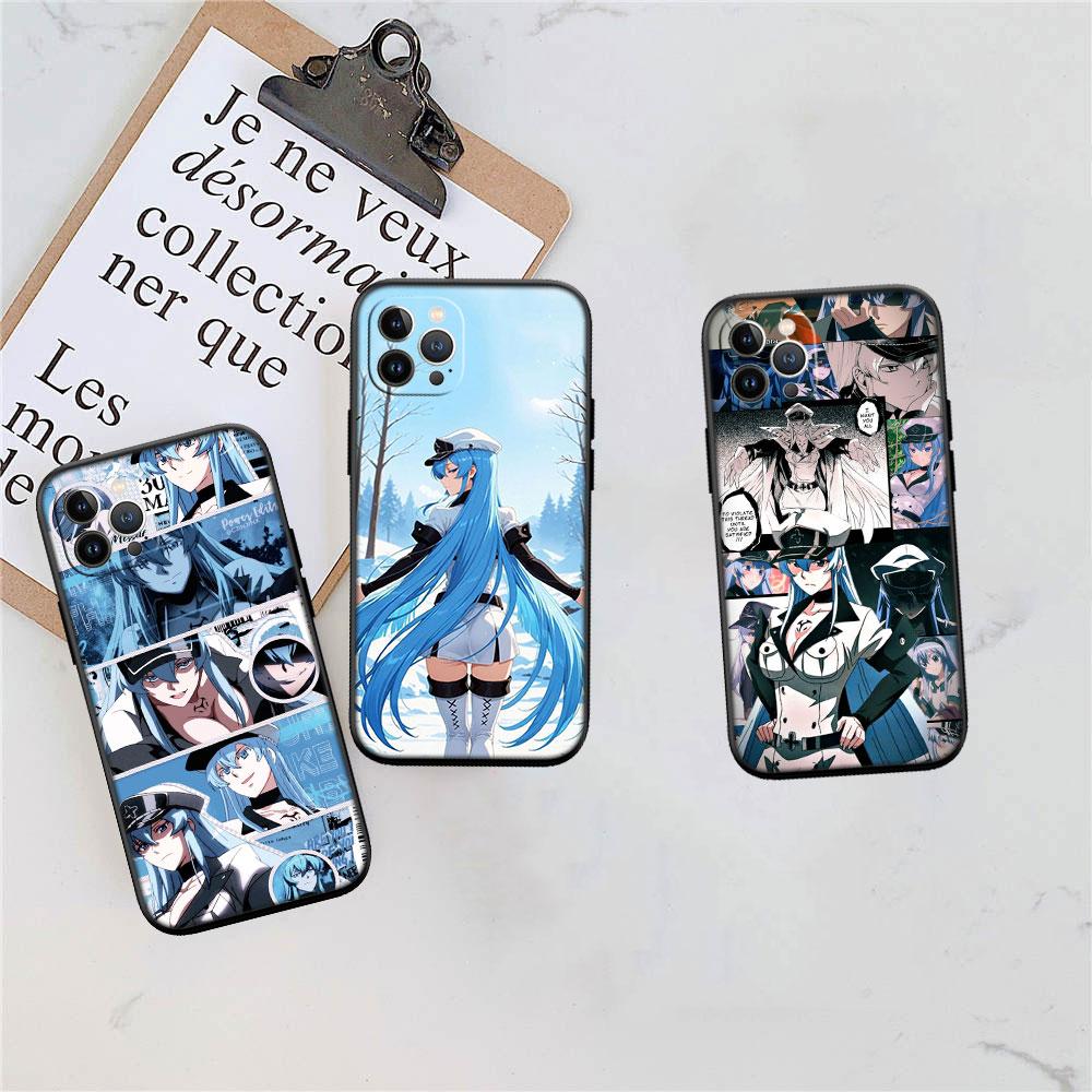 LO8 Anime Esdeath Soft Shell Phone Case for iPhone SE X XS XR 11 16E 17 Pro Max Air 8 7 6 6s Plus
