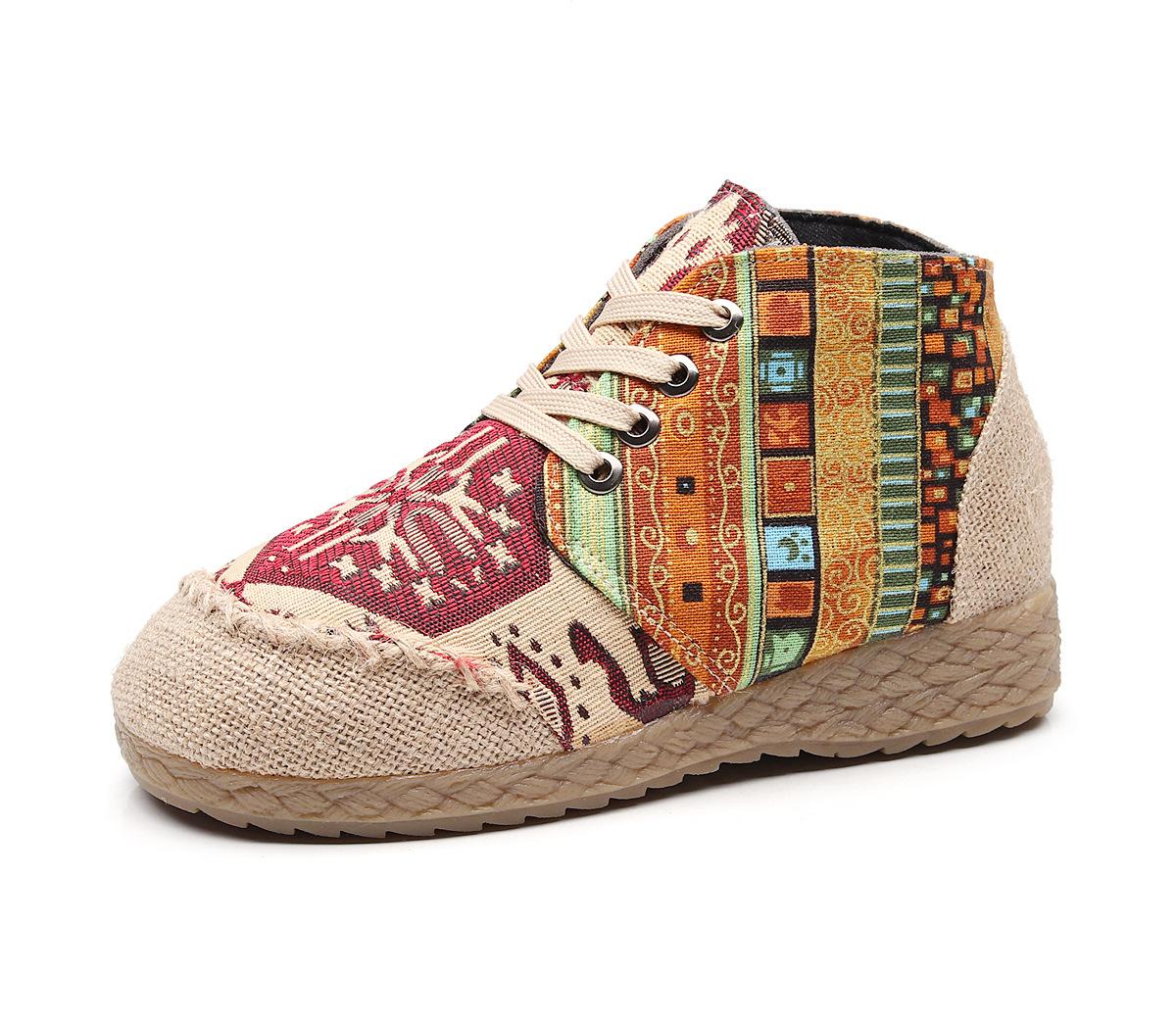 

Featured Martin boots handmade linen embroidered shoes round head batik patchwork embroidered women s cloth shoes 40